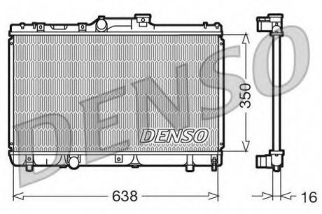 Радиатор охлаждение двигателя DENSO DRM50013