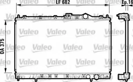 Радіатор системи охолодження VALEO 732327 (фото 1)