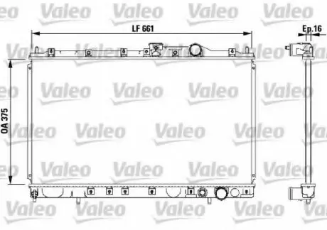 Радіатор системи охолодження VALEO 732539