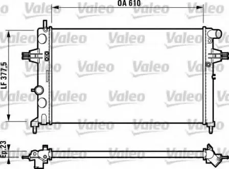 Радиатор системы охлаждения VALEO 732729