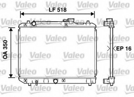 Радиатор системы охлаждения VALEO 732750