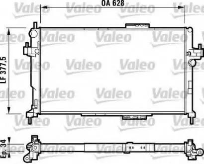 Радиатор системы охлаждения VALEO 732824