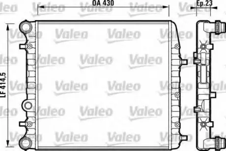 Радиатор системы охлаждения VALEO 732863