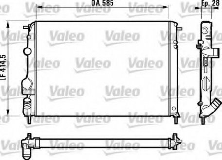 Радиатор системы охлаждения VALEO 732866