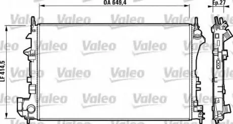 Радіатор системи охолодження VALEO 732876 (фото 1)