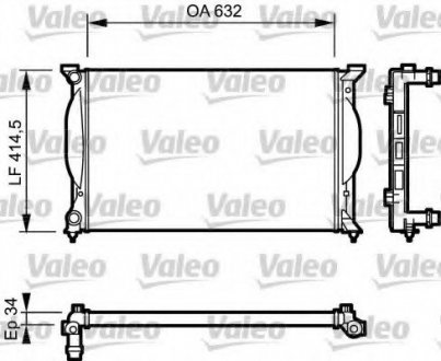 Радиатор системы охлаждения VALEO 732963