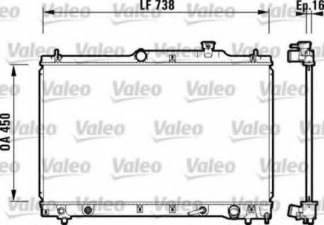 Радіатор системи охолодження VALEO 734201