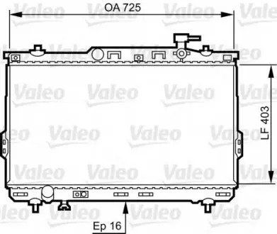 Радиатор системы охлаждения VALEO 734259