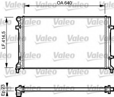 Радіатор системи охолодження VW Caddy 1.9TDI 03- (VALEO 734332