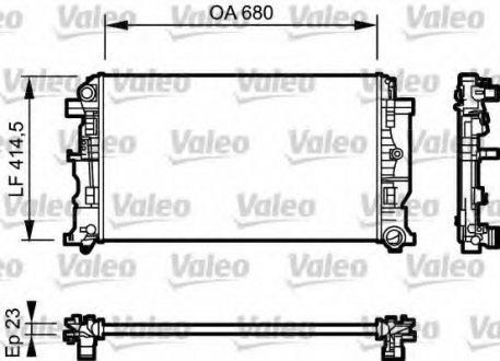 Радіатор системи охолодження MB Sprinter/VW Crafte VALEO 734926