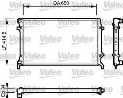 Радиатор системы охлаждения VALEO 735120