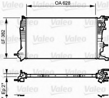 Радіатор системи охолодження VALEO 735185 (фото 1)