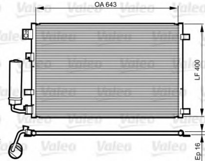 Радіатор кондиціонера VALEO 814008 (фото 1)