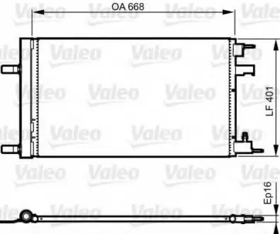 Радіатор кондиціонера VALEO 814202 (фото 1)