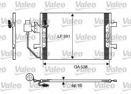 Радиатор кондиционера VALEO 817504 (фото 1)