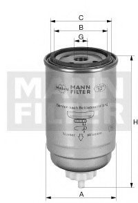 Топливный фильтр MANN (Манн) WK 724/4 (фото 1)