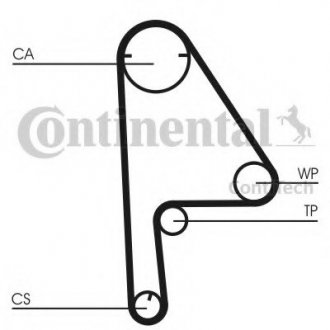 Комплект ГРМ (ремінь + ролик) CONTINENTAL CT 1081 K1 CONTITECH CT1081K1