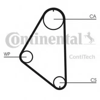 Комплект ремня ГРМ + помпа CONTITECH CT558WP1