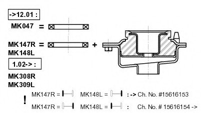 Опора амортизатора MONROE MK147R