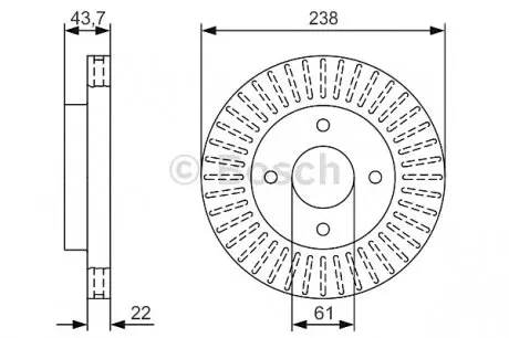 Тормозной диск BOSCH 0986479T31 (фото 1)