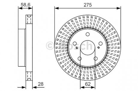 Тормозной диск BOSCH 0986479T18 (фото 1)