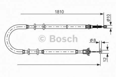 Трос тормозной BOSCH 1987477723 (фото 1)