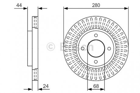 Тормозной диск BOSCH 0986479U62 (фото 1)