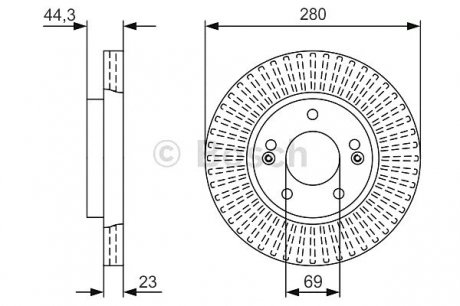 Тормозной диск BOSCH 0986479U82 (фото 1)