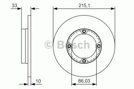 Тормозной диск BOSCH 0986479S69 (фото 1)