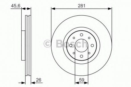 Тормозной диск BOSCH 0986479S97 (фото 1)