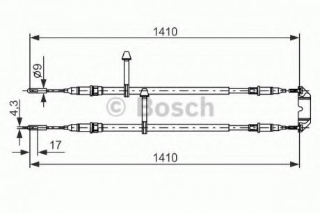 Гальмівний трос BOSCH 1987477245