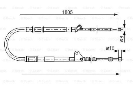 Тормозной трос BOSCH 1987477546