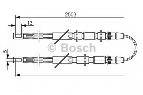 Тормозной трос BOSCH 1987482009