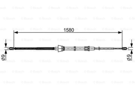 Тормозной трос BOSCH 1987482446