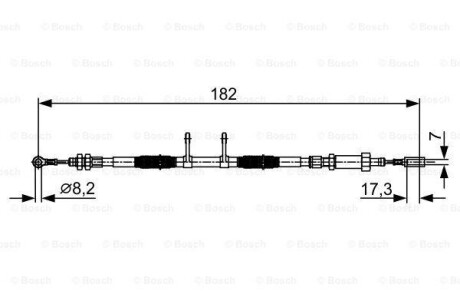 Тормозной трос BOSCH 1987482450