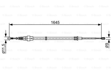 Трос зупиночних гальм 1 987 482 451 BOSCH 1987482451