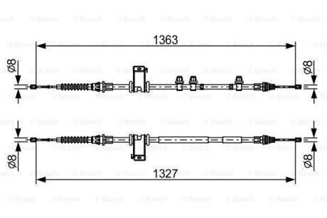 Тормозной трос BOSCH 1987482453