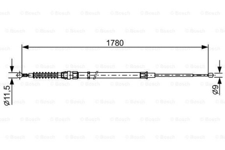 Тормозной трос BOSCH 1987482458