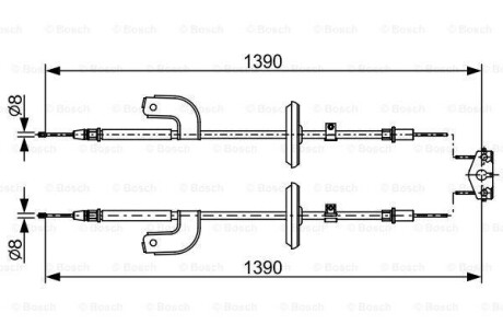 Тормозной трос BOSCH 1987482459