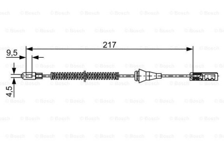 Тормозной трос BOSCH 1987482461