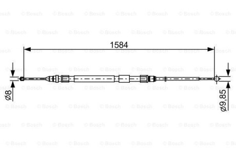 Гальмівний трос BOSCH 1987482491