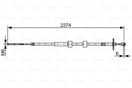 Тормозной трос BOSCH 1987482499