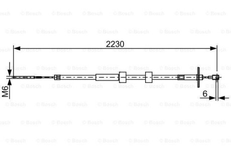 Тормозной трос BOSCH 1987482500