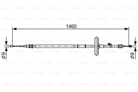 Тормозной трос BOSCH 1987482504