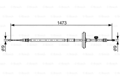 Тормозной трос BOSCH 1987482505