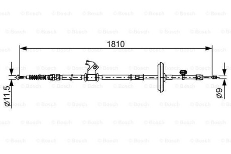 Тормозной трос BOSCH 1987482507