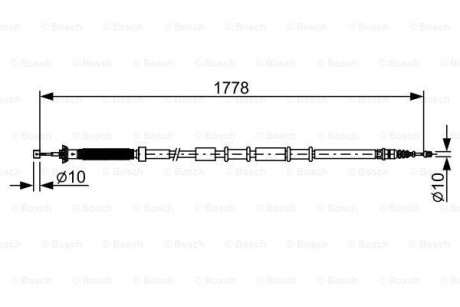 Тормозной трос BOSCH 1987482509