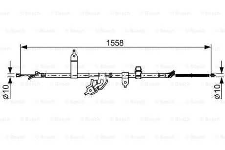 Тормозной трос BOSCH 1987482512