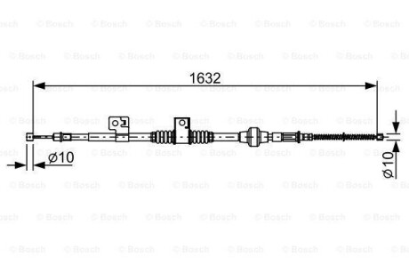 Гальмівний трос BOSCH 1987482519