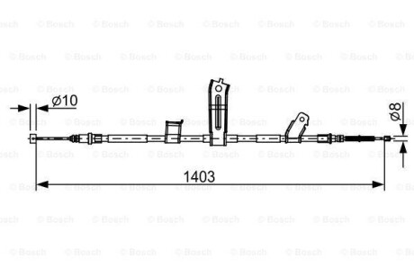 Трос зупиночних гальм 1 987 482 522 BOSCH 1987482522 (фото 1)